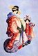 Japan: Oiran or courtesan / Prostitute with Kamuro maid and doll, by Katsushika Hokusai (1760–1849)